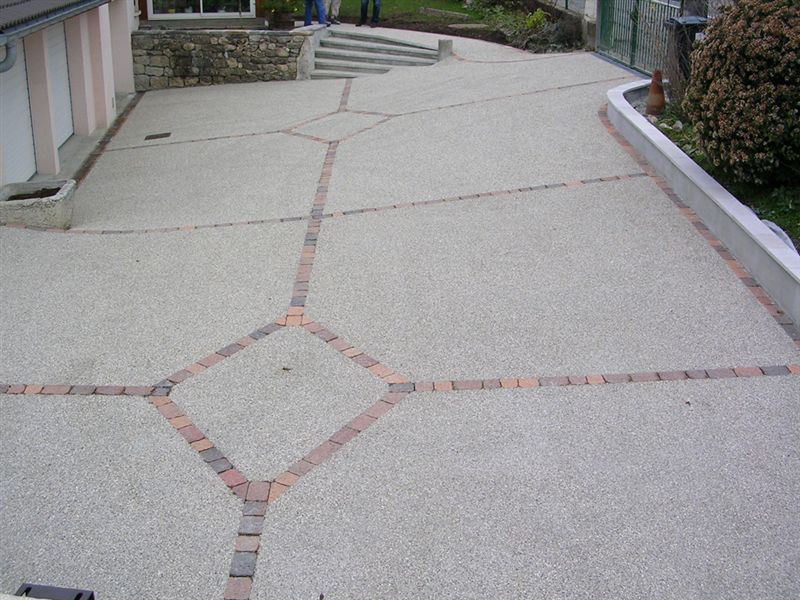  Terrasses en béton lavé